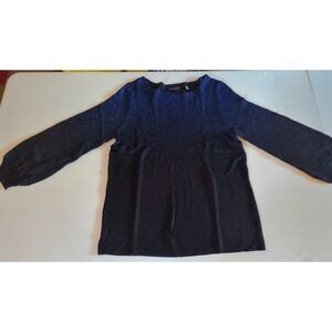 Nina Leonard Women's XL Sapphire/Black Glitter Sweater Long Sleeve HN2627AT